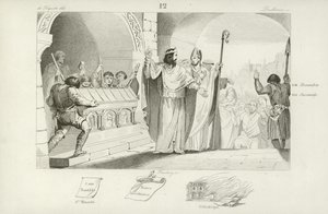 Clovis II, roi franc de Neustrie et de Bourgogne - French School
