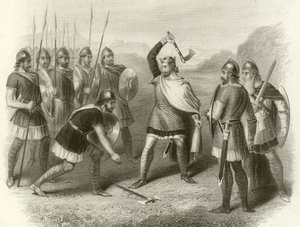 Clovis et son soldat rebelle, 487 - French School
