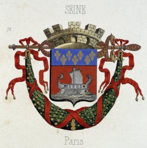 Blason de la ville de Paris - dans « Armorial National de France », par H. Traversier, Paris - French School