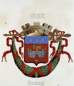 Armoiries de la ville de Bordeaux - dans "Armorial National de France", par H. Traversier, Paris - French School