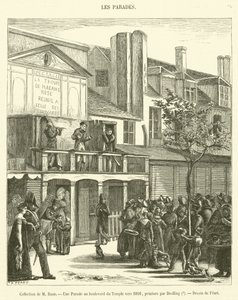 Collection de M Baur, Une Parade au boulevard du Temple vers 1816 - French School