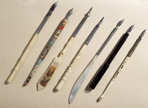 Collection de porte-plumes, début du 20ème siècle
