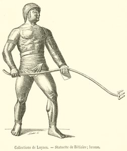 Collections de Luynes, Statuette de Rétiaire, bronze - French School