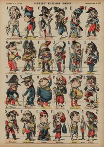 Alphabet militaire comique - French School