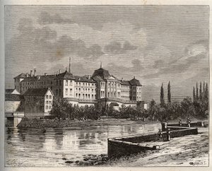 Commercy - La Meuse (55), Lorraine, France - gravure dans "La France illustrée" par V.A. Malt-Brown. 1884