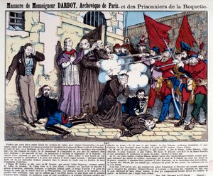 Commune de Paris : Massacre de Monseigneur Darboy (1813-1871), Archevêque de Paris, et des prisonniers de la Roquette le 24 mai - French School