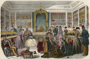 Confiserie à Paris au XIXe siècle - Gravure dans « Tableau-de-Paris » par Edmond Texier 1852 - French School