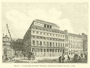 Construction du théâtre National, Actuellement Théâtre Français, 1789 - French School