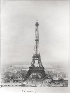 Construction de la Tour Eiffel, Paris, 31 mars 1889 - French School