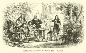 Corneille lisant à Louis XIV - French School