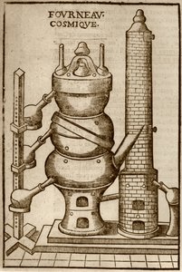 Four cosmique, de La Theotechnie Ergocosmique par Annibal Barlet (1653) illustré dans une histoire de la magie publiée à la fin du XIXe siècle