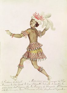 Costume pour un pêcheur de corail pour Le Mariage de Thétis et Pélée de Francesco Cavalli, 1654 - French School