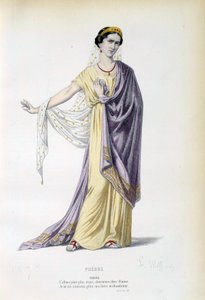 Costume pour le personnage de Phèdre dans la pièce du même nom de Jean Racine (1639-1699) 19ème siècle Paris, Comédie-Française - French School