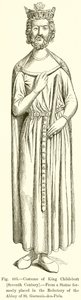 Costume du roi Childebert - French School