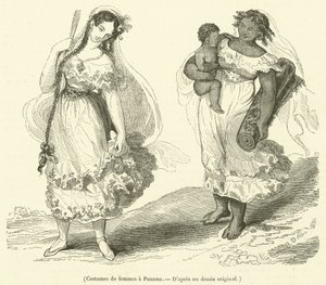 Costumes de femmes a Panama (engraving) - French School