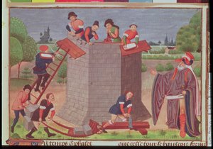Construction de la tour de Babel, miniature de 