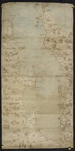 Carte de la Manche (côte sud de l