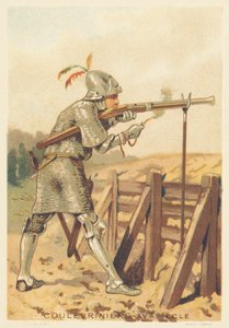 Coulevrinier au XVe siècle (Homme de guerre, à pied ou à cheval, arme d