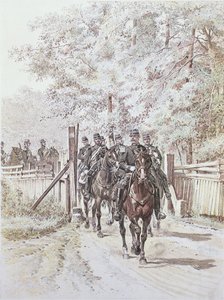 Gendarmerie rurale, vers 1887 - French School