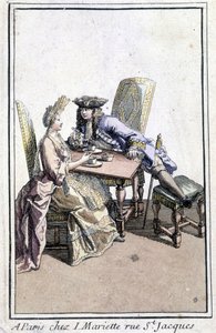 Couple prenant le café