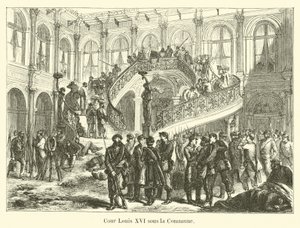 Cour Louis XVI sous la Commune - French School
