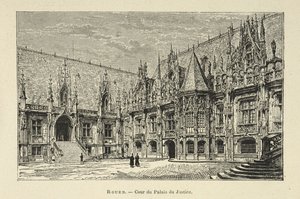 Cour du Palais de Justice, Rouen, illustration de 