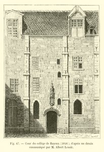 Cour du collège de Bayeux, 1848 - French School