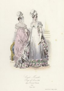 Manteaux de cour, règne de Louis XVIII de France - French School