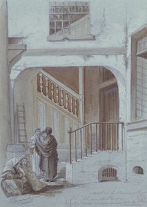 Cour et laboratoire de la marquise de Brinvilliers, 28 rue de Bièvre, Paris - French School