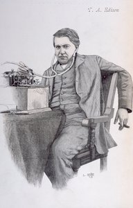 Illustration de couverture de La Revue Illustrée représentant Thomas Alva Edison, 1889