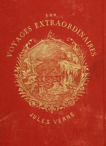 Couverture de la collection "Les Voyages Extraordinaires" de Jules Verne. Fin du 19ème siècle. - French School