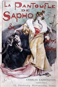 Couverture du roman populaire "Le soulier de Sapho et autres contes", éd. Carrington, Paris, fin 19e siècle - B.N. - French School