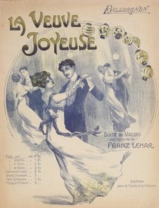 Couverture de la partition pour La Valse Ballsirenen de La Veuve Joyeuse par Franz Lehar - French School