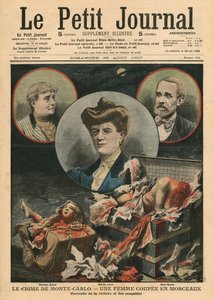 Crime de Monte Carlo, une femme coupée en morceaux, illustration de 