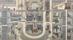 Coupe transversale du sous-sol du Crédit Lyonnais - French School