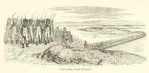 Traversée de Lobau (gravure) - French School