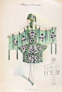 Costume de déguisement de mots croisés, vers 1920 - French School