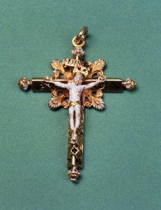 Crucifix offert par Marie Stuart à John Feckenham, dernier abbé de Westminster - French School