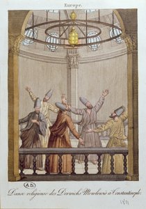 Danse des Derviches Mewlewis à Constantinople, 1811 - French School