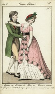 Danseurs à un bal faisant un tour de valse