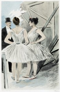 Danseurs dans les coulisses du théâtre - dans « Nos contemporains » par Octave Uzanne