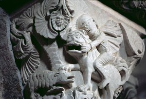 David tuant le lion (détail d
