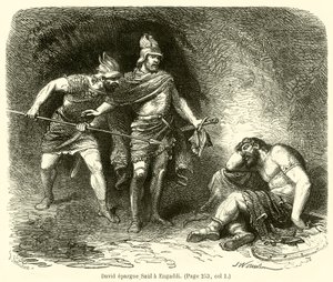 David épargne Saül à Engaddi