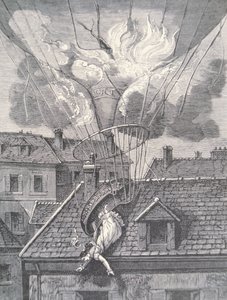 Mort de Madame Blanchard dans un accident aéronautique en 1819