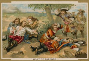 Mort du maréchal Turenne à la bataille de Salzbach, 27 juillet 1675 - French School