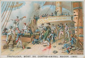 Mort du contre-amiral français Magon à la bataille de Trafalgar, 1805