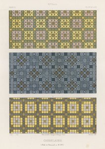 Carreaux décoratifs de la France du 15e siècle - French School