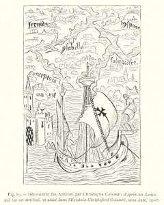 Découverte des Antilles, par Christophe Colomb; d