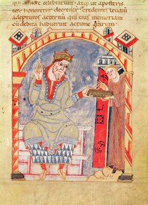 Dédicace à Charles le Chauve, de La Vie de Saint Amand - French School