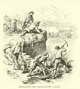 Démolition des fortifications - French School